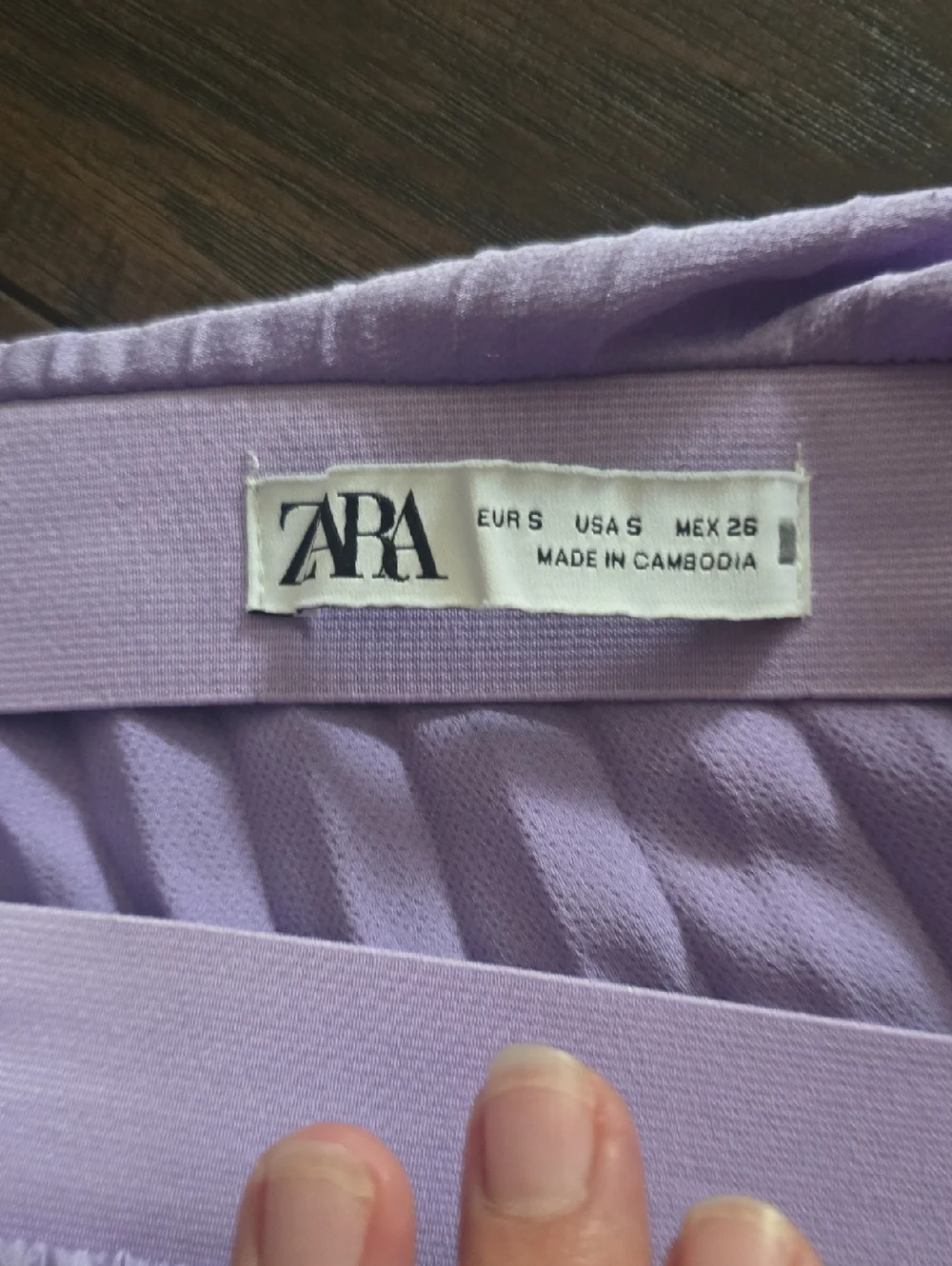 Zara Lavender Pleated Midi Skirt - Picture 3 of 6